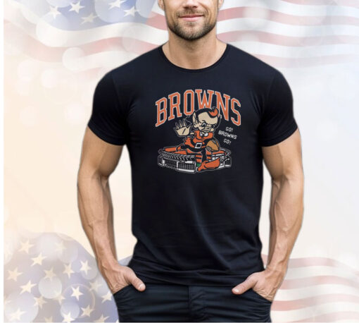 Cleveland Browns Brownie Stiff Arm Stadium Shirt