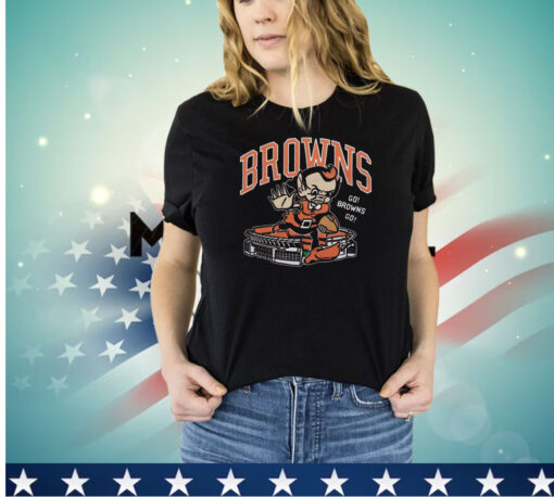 Cleveland Browns Brownie Stiff Arm Stadium Shirt