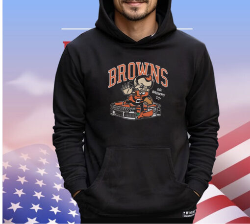 Cleveland Browns Brownie Stiff Arm Stadium Shirt