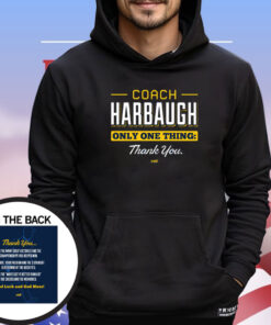 Coach Harbaugh - Thank You T-Shirt for Michigan College Fans Shirt