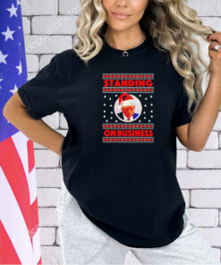 Donald Trump standing on business Christmas T-shirt