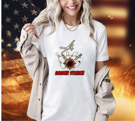 Drone strike bowling T-shirt