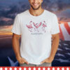 Flamingo dance party art shirt