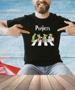 Frog Pinocchio Gremlin and Yoda The Puppets Abbey Road T-shirt