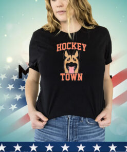 Hockey town dog mask shirt