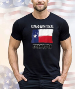 I Stand With Texas Razor Wire Border Shirt