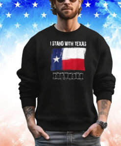 I Stand With Texas Razor Wire Border Shirt