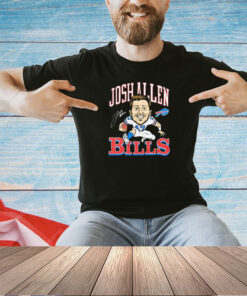 VJosh Allen Buffalo Bills caricature signature T-shirt