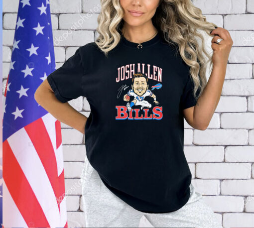 Josh Allen Buffalo Bills caricature signature T-shirt