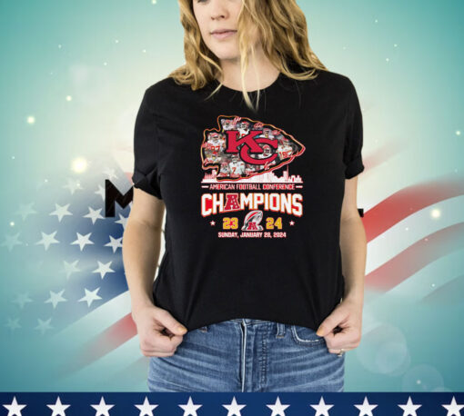 Kansas City Chiefs American Football Conference Champions 23 24 Sunday January 28 2024 Shirt