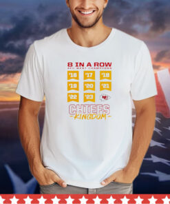 Kansas City Chiefs eight in the row AFC West Champions Kingdom shirt