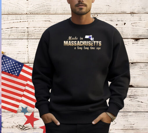 Made in Massachusetts a long long time ago map T-shirt