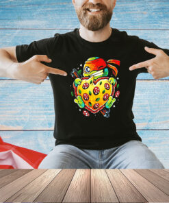 Michelangelo Teenage Mutant Ninja Turtles love pizza T-shirt