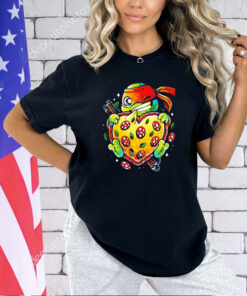 Michelangelo Teenage Mutant Ninja Turtles love pizza T-shirt