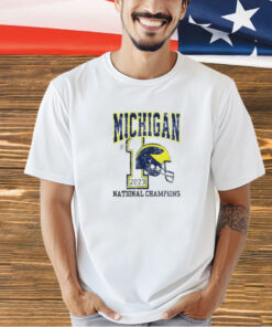 Michigan Wolverines 2023 National Champions No 1 Helmet T-shirt