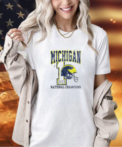 Michigan Wolverines 2023 National Champions No 1 Helmet T-shirt