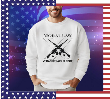 Moral law vegan straight edge shirt