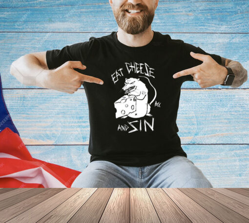 Mouse eat cheese and sin sitan T-shirt