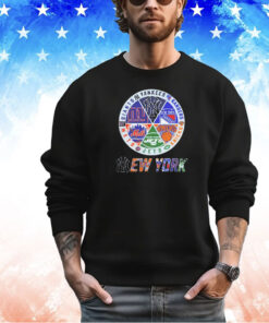 New York Giants New York Yankees New York Rangers New York Knicks New York Jets New York Mets logo shirt