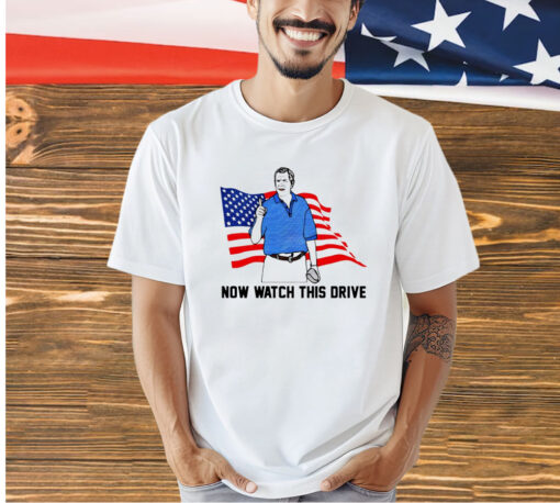 Official George W. Bush now watch this drive USA flag T-shirt