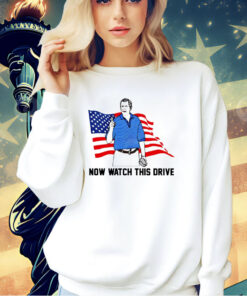 Official George W. Bush now watch this drive USA flag T-shirt