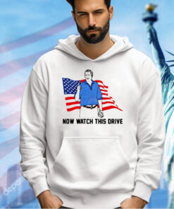 Official George W. Bush now watch this drive USA flag T-shirt