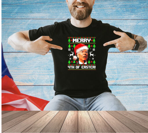 Official Santa Joe Biden merry 4th of easter Christmas T-shirt