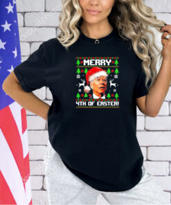 Official Santa Joe Biden merry 4th of easter Christmas T-shirt