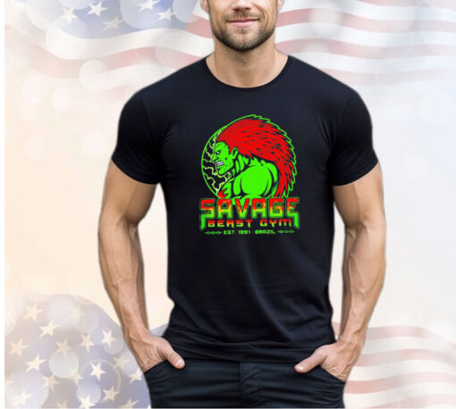 Savage Beast Gym Blanka Street Fighter est 1991 Brazil shirt