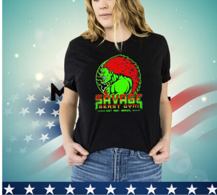 Savage Beast Gym Blanka Street Fighter est 1991 Brazil shirt