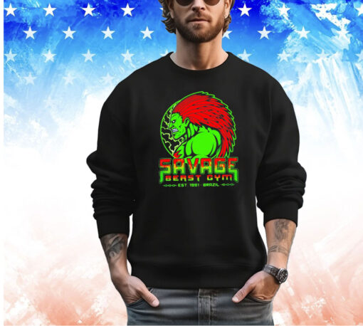 Savage Beast Gym Blanka Street Fighter est 1991 Brazil shirt