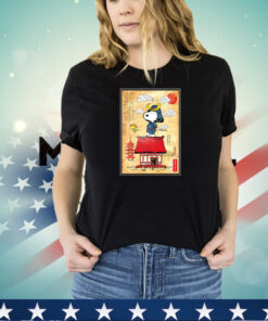 Snoopy and Woodstock Peanuts Beagle Samurai in Japan shirt