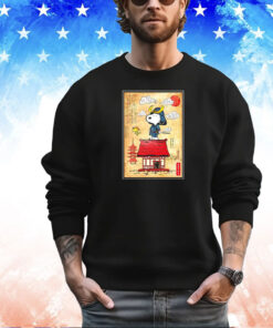 Snoopy and Woodstock Peanuts Beagle Samurai in Japan shirt