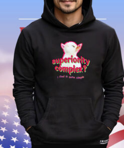 Superiority complex I find it quite simple baby goat meme shirt