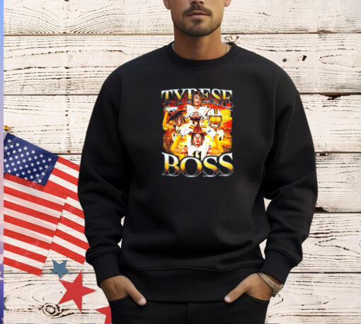 Tyrese Boss Wyoming Cowboys football graphic poster T-shirt