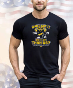 Who's Got It Better Than Us?! (Score Shirt) T-Shirt for Michigan College Football Fans SHIRT