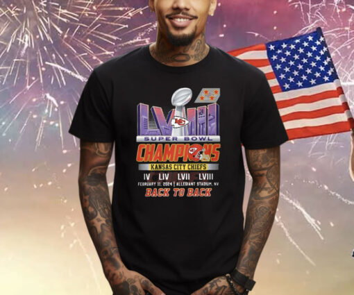 Kc Chiefs Back To Back Super Bowl Champions 2024 ShirtS