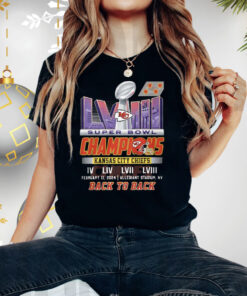 Kc Chiefs Back To Back Super Bowl Champions 2024 ShirtS