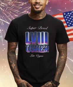 Usher Super Bowl LVIII Collection Mitchell & Ness Black Triple Seven Legacy Jersey Shirts
