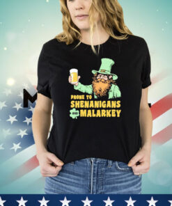 Men’s Prone to Shenanigans and Malarkey St Patrick’s Day T-shirt