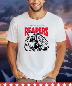 Aaron Ladd wearing return of the reapers T-shirt