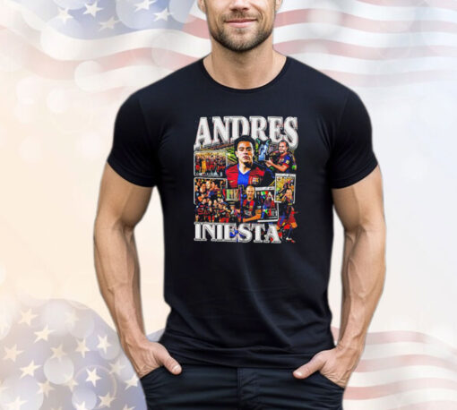 Andres Iniesta FC Barcelona graphic poster T-shirt