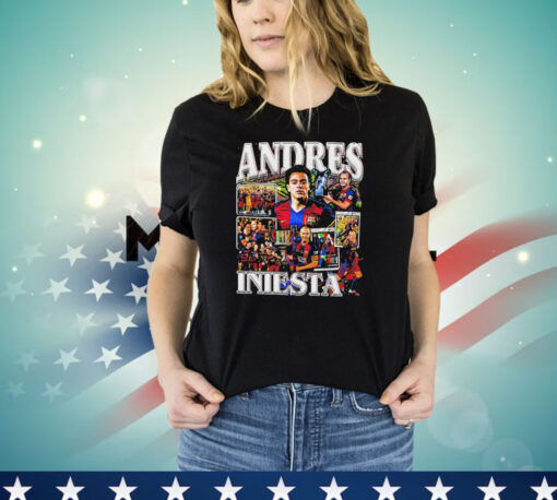 Andres Iniesta FC Barcelona graphic poster T-shirt