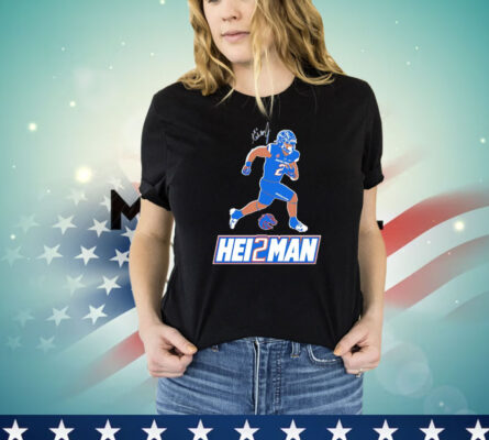 Ashton Jeanty Royal Boise State Broncos Hei2man T-shirt