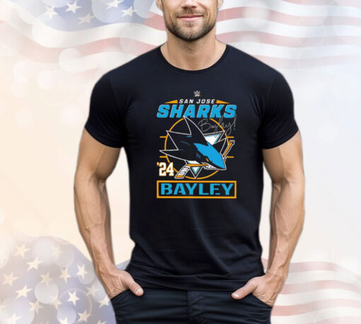 Bayley X San Jose Sharks hockey T-shirt