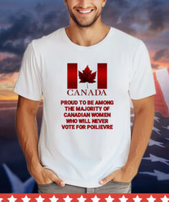 Canada proud to be among the majority of canadian women T-shirt