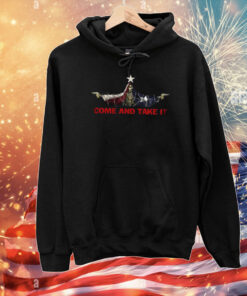 Come And Take It Razor Wire Texas Flag Skull With Gun T-Shirts