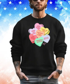 Conspiracy candy heart shirt