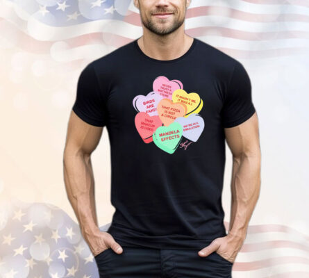 Conspiracy candy heart shirt