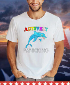 Dolphin actively panicking art T-shirt